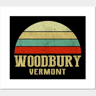 WOODBURY VERMONT Vintage Retro Sunset Posters and Art